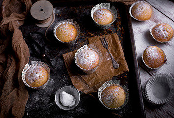 Homemade vanilla cupcake