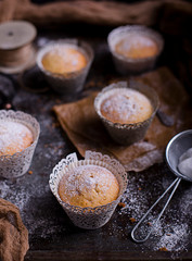 Homemade vanilla cupcake