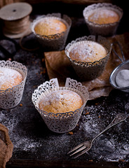 Homemade vanilla cupcake