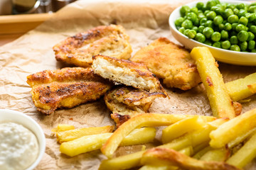 Fish and chips - food from British pubs