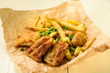 Fish and chips - food from British pubs