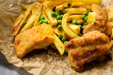 Fish and chips - food from British pubs