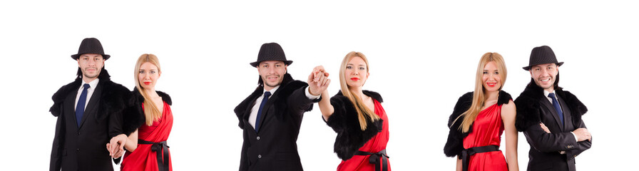 Pair isolated on the white background