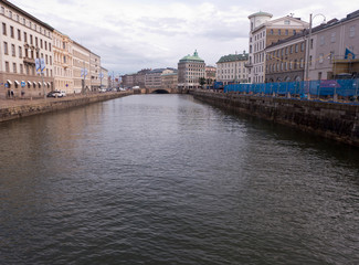 Fototapeta premium Ein Kanal im Stadtzentrum von Göteborg Schweden