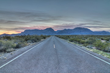 Chisos Mountains in Big Bend National Park, Texas USA