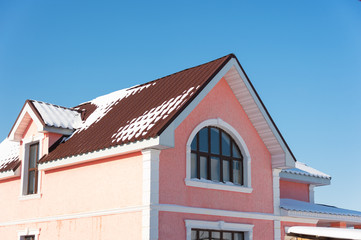 winter snow on the roof