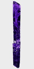 3D rendering. Purple crystal of elongated shape.