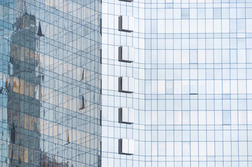 background from the glass building of a modern apartment or office