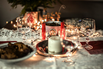 christmas still life with candle