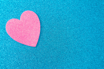 Obraz premium Simple Background with a Glittery Love Heart Pefect for Adding a Message of Devoation