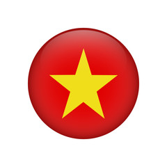 Vietnam Flag. Brush painted Vietnam Flag. Hand drawn style illustration with a grunge effect and watercolor. Vietnam Flag with grunge texture. Vector illustration.