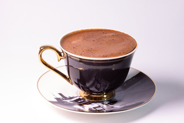Turkish Coffe in Black and White Cup