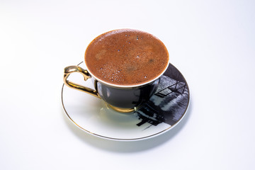 Turkish Coffe in Black and White Cup