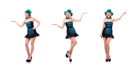 Tall model in saint patrick concept