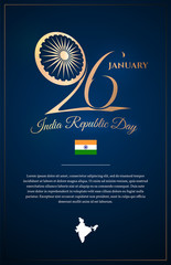 Indian Republic Day 26 January Poster Vector