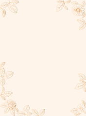 Frame with flowers (zinnia, camomile, sunflower. daisy). Elegant greeting or invitation card, postcard. Vector illustration.