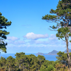 West coast near Auckland, aerial view from Huia Point