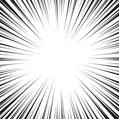 Obraz premium Graphic Explosion with Speed Lines. Comic Book Design Element. Vector Illustration