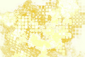 Hintergrund - Mix aus Quadraten und Rauch - Goldgelb