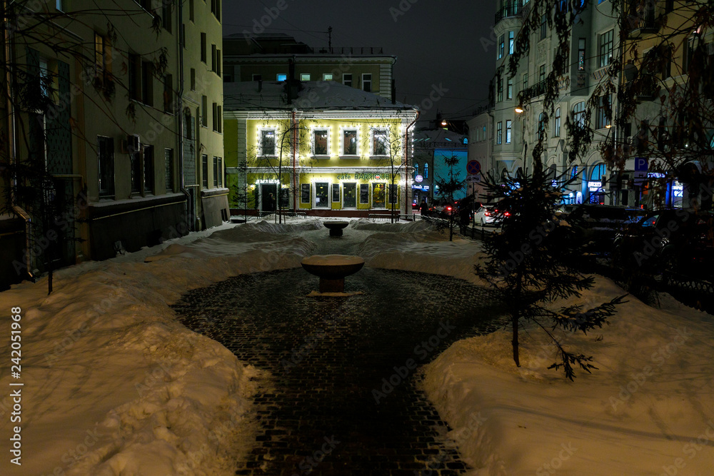 Wall mural Moscow streets. The central streets of the capital of Russia, the city of Moscow.