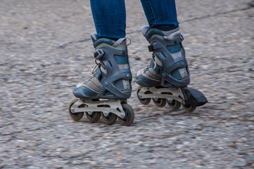roller skating motion blur