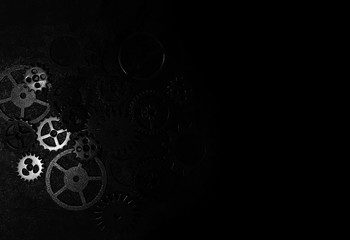 Gears on black