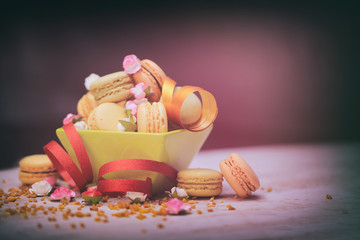 macaron rose,pâtisserie