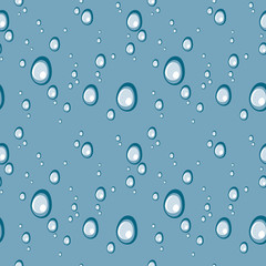 Seamless pattern with water drops