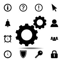 gear, tuning icon. Simple glyph vector element of web, minimalistic icons set for UI and UX, website or mobile application