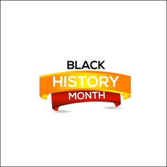 Fototapeta na wymiar Black History Month Vector Template Design Illustration