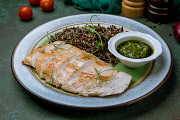 grilled Turkey fillet with black rice