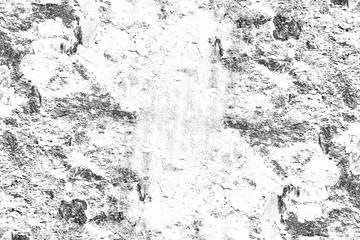 Old grunge background of black and white. Dark monochrome texture pattern of cracks, mud, chips, scuffs - Illustration