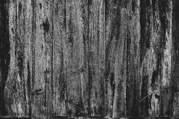 Fototapeta premium Distressed wood overlay texture. Abstract monochrome background. Grunge wooden planks messy background for design.