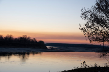 Sunset on the Po river - Cremona, Italy