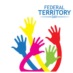 Obraz premium Background Malaysia national holiday of february 1. Federal territory day. Designs for posters, backgrounds, cards, banners, stickers, etc