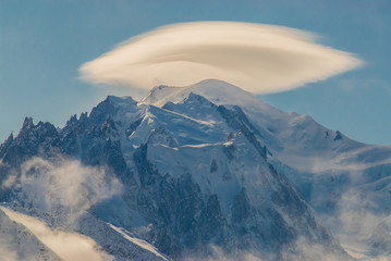 Fototapeta na wymiar Chamonix snow Mont blanc landscape