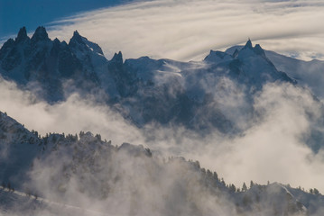 Chamonix snow landscape