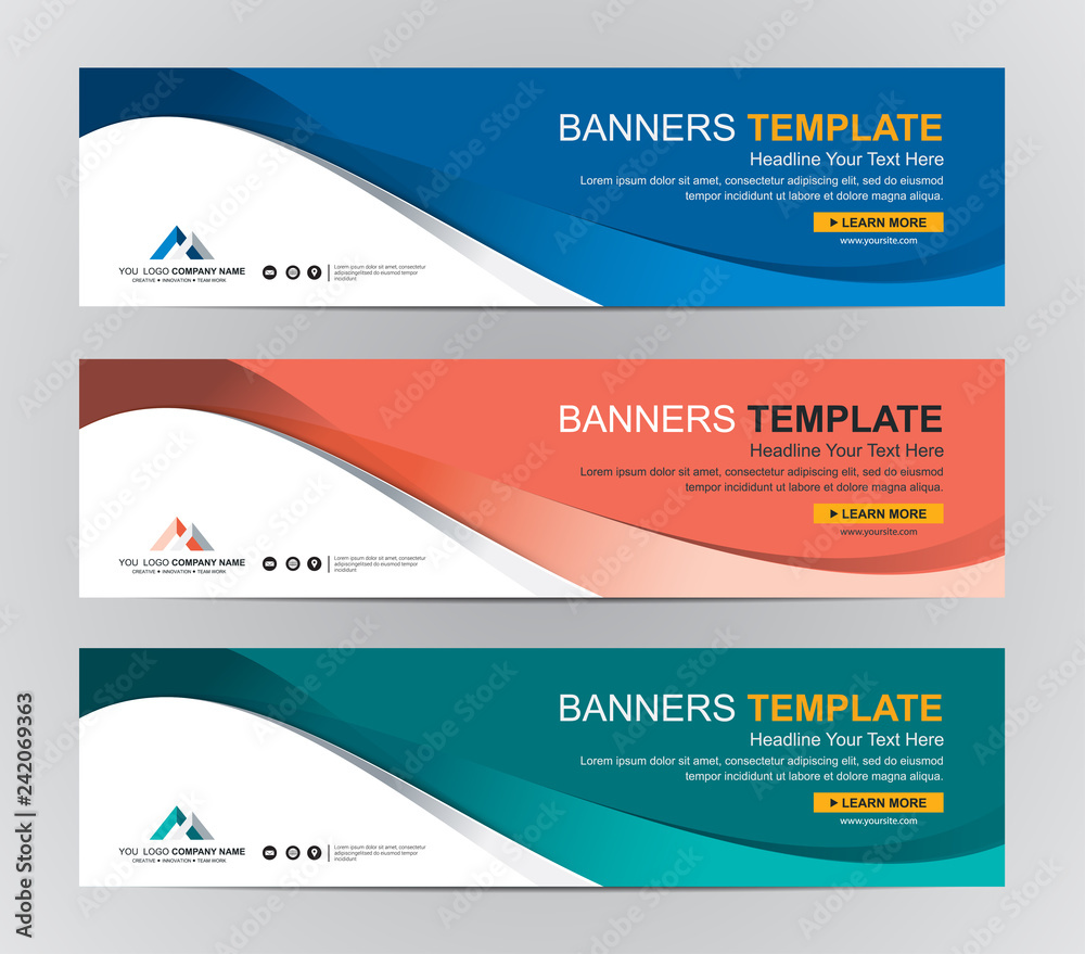 Wall mural abstract web banner design background or header templates