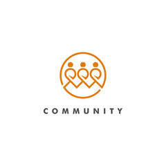 People community logo template vector illustration