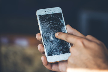 hand broken phone