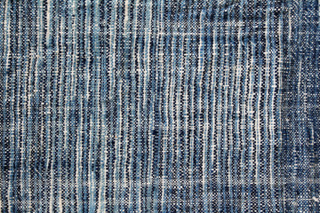 cotton blue scarf hand weave