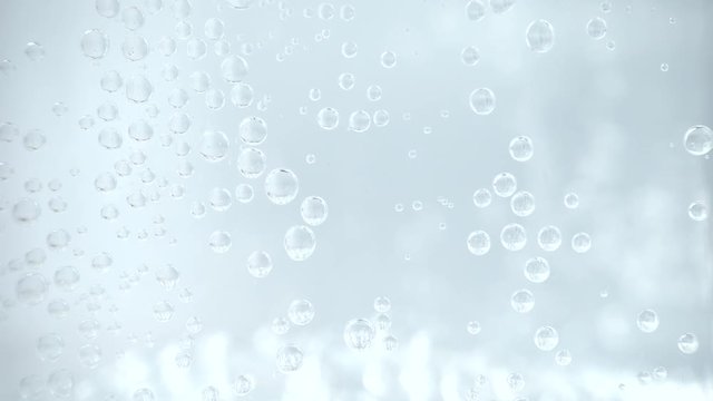 Bubble soda on white Background - 4k