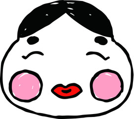 Hand drawn Japanese god of wealth