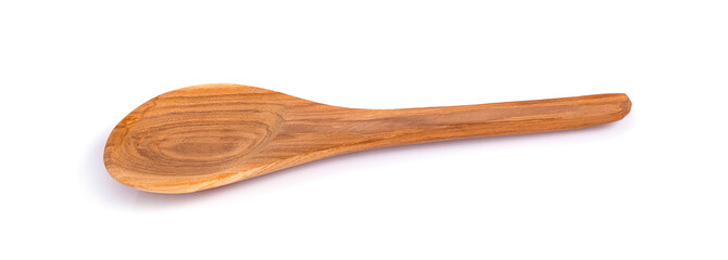 wooden spoon isolated on white background
