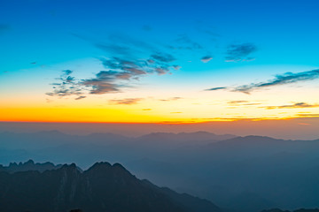 The Beautiful Natural Landscape of Huangshan Mountain in China..