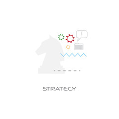 planning corporate tactic business strategy concept line style isolated
