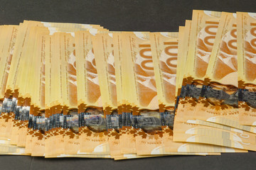 Canadian hundred dollar bills