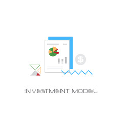 business project successful financial investment model concept line style isolated