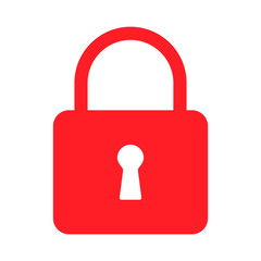 Icons flat closed lock. Symbols vector security. Isolated symbol on white background