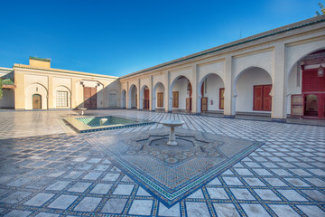 Dar Batha Museum in Fez Medina. Former royal palace and museum of national art, ethnography and the...